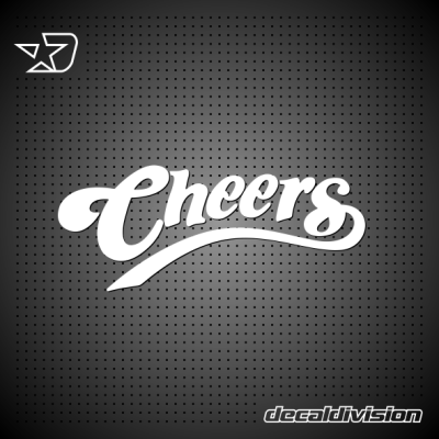 Cheers Lettering Sticker Cheers Lettering Sticker